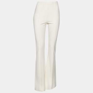 Sablyn Ivory Stretch Knit Flared Pants L
