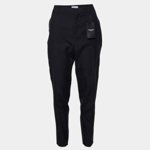 Saint Laurent Paris Black Cotton Trousers L
