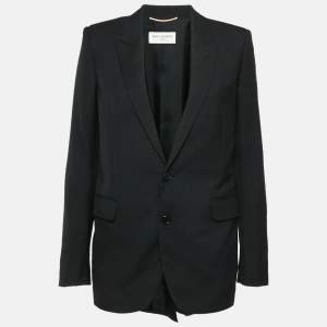 Saint Laurent Paris Black Wool Tailored Blazer M