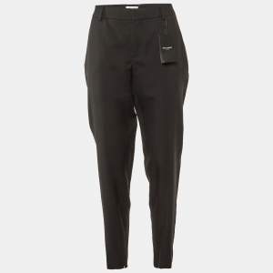 Saint Laurent Paris Black Wool Straight Leg Trousers L