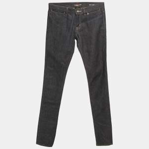 Saint Laurent Navy Blue Denim Skinny Jeans M