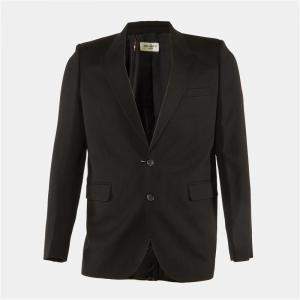Pre Owned Saint Laurent Paris Black Wool Tailored Blazer L