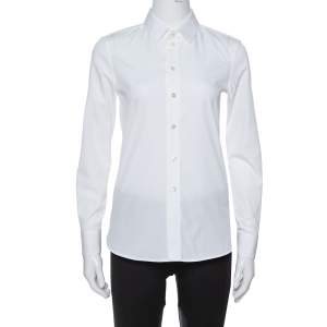 Saint Laurent Paris White Cotton Button Front Shirt S