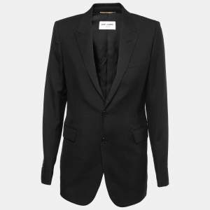 Saint Laurent Black Wool Single Breasted Blazer M