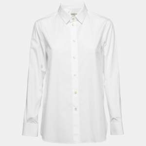 Saint Laurent Paris White Cotton Button Front Shirt L