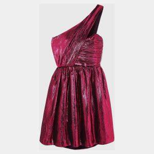 Saint Laurent Pink Lame Mini Dress M (FR 38)