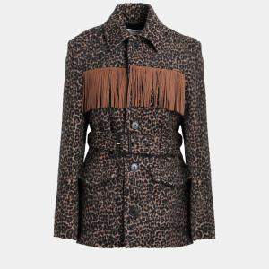 Saint Laurent Paris Brown Wool Belted Coat M (FR 40)