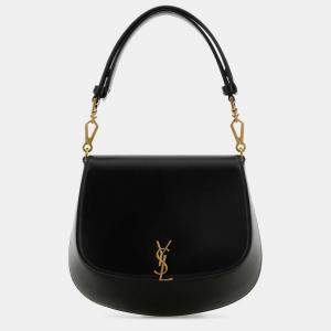 Saint Laurent Black Leather Voltaire Shoulder Bag