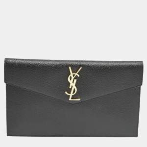 Saint Laurent Black Leather Uptown Pouch