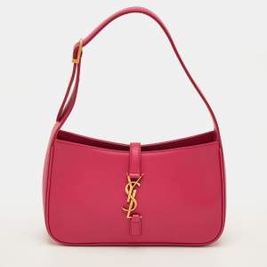 مملوكة مسبقًا Saint Laurent LE 5 À 7 Pink Smooth Leather Shoulder Bag