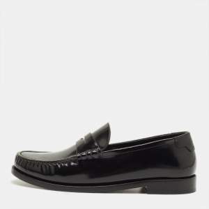 Pre Owned Saint Laurent Le Loafer Size 38 Black Patent Leather Loafers