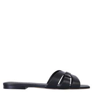 مملوكة مسبقًا Saint Laurent Black "Tribute" Mules  Size EU 36.5