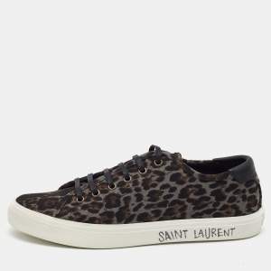 Saint Laurent Multicolor Canvas Malibu Sneakers Size 40