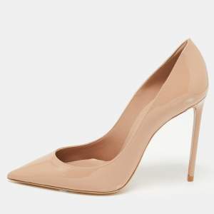 Saint Laurent Beige Patent Leather Anja Pumps Size 35