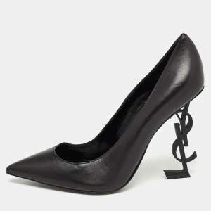 Saint Laurent Black Leather Opyum Pumps Size 40
