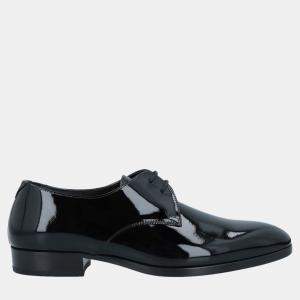Saint Laurent Black Patent Leather Lace Up Derby Size 39