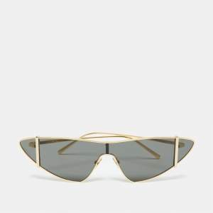 Saint Laurent Paris Gold Tone SL536 Cat-Eye Sunglasses