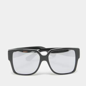 Saint Laurent Black/Silver SLM9 001 Mirror Square Sunglasses
