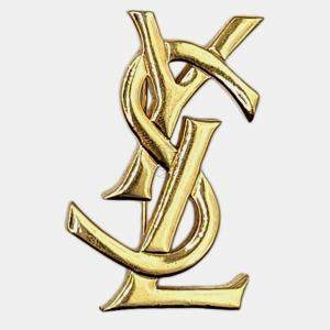 Yves Saint Laurent Gold YSL Brooch