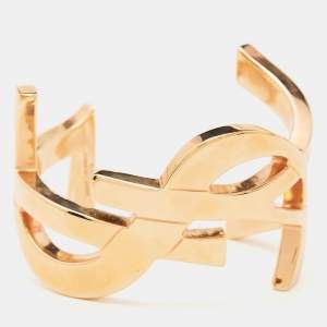 مملوكة مسبقًا Saint Laurent Opyum Rose Gold Tone Open Cuff Bracelet