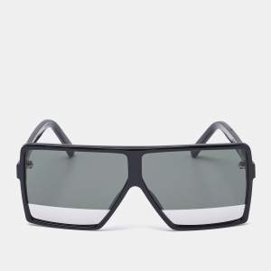 Saint Laurent Black SL 183 Betty Half Mirror Oversized Sunglasses