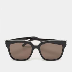 Pre Owned Saint Laurent Black SL M40 Square Sunglasses