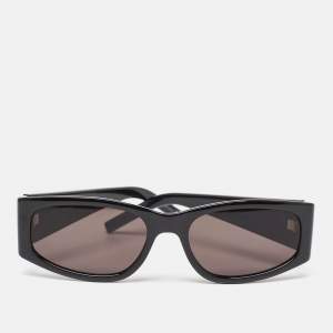 Saint Laurent Black SL 329 Logo Rectangular Sunglasses