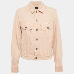 Saint Laurent Paris Pink Denim Button Front Jacket XS