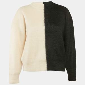Saint Laurent Black/White Mohair Sweater XS