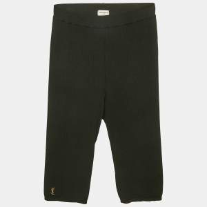 Saint Laurent Paris Black Rib Knit Shorts S