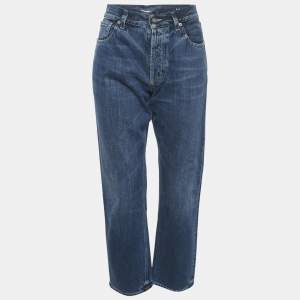 Saint Laurent Paris Blue Faded Denim Straight Leg Jeans L Waist 31"