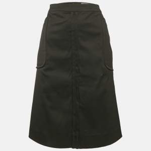 Saint Laurent Paris Black Cotton Short Skirt L