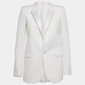 مملوكة مسبقًا Saint Laurent Paris Off-White Wool Tuxedo Blazer S