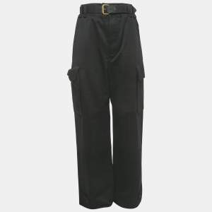 Pre Owned Saint Laurent Black Cotton Cargo Pants M Waist 30"