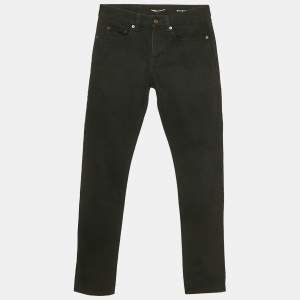 Pre Owned Saint Laurent Paris Black Denim Regular Fit Jeans S Waist 31" 