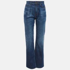مملوكة مسبقًا Saint Laurent Paris Blue Denim Straight Fit Jeans S/Waist 27"