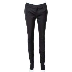 Saint Laurent Paris Black Wool Tailored Trousers S