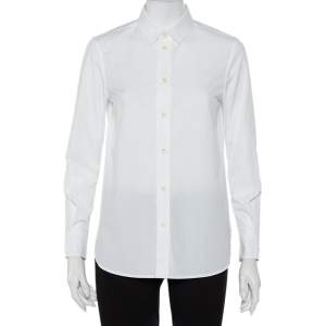 Saint Laurent Paris White Cotton Button Front Shirt M