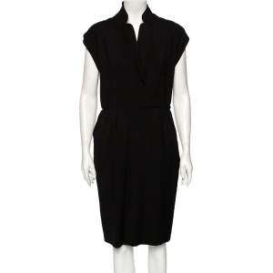 Yves Saint Laurent Black Wool Edition 24 Midi Dress XL