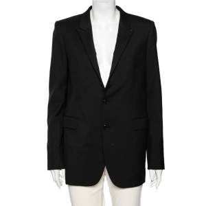 Saint Laurent Black Wool Blazer L