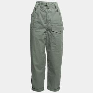 Saint Laurent Military Green Canvas Cargo Pants M