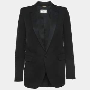 Saint Laurent Black Wool Single Breasted Blazer S