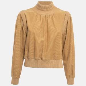 Saint Laurent Paris Brown Corduroy Crew Neck Sweatshirt M