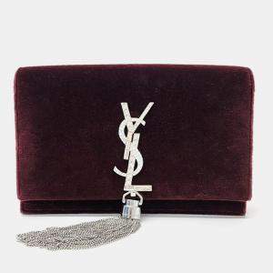 Saint Laurent Velvet Kate Chain Crossbody Bag