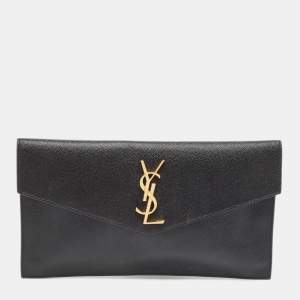 Saint Laurent Black Leather Uptown Pouch