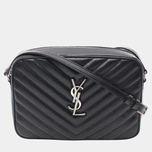 Saint Laurent leather black LOU camera bag