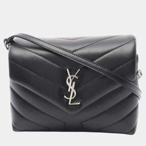 Saint Laurent Leather Black LOULOU TOY Shoulder Bag