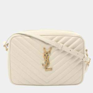 Yves Saint Laurent Leather White LOU Shoulder Bag