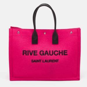 Saint Laurent Fuchsia Wool Large Rive Gauche Tote