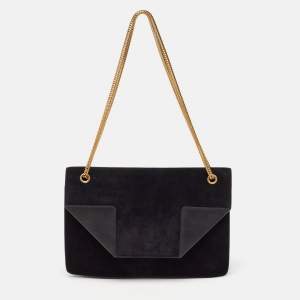 Saint Laurent Black Suede Medium Betty Shoulder Bag
